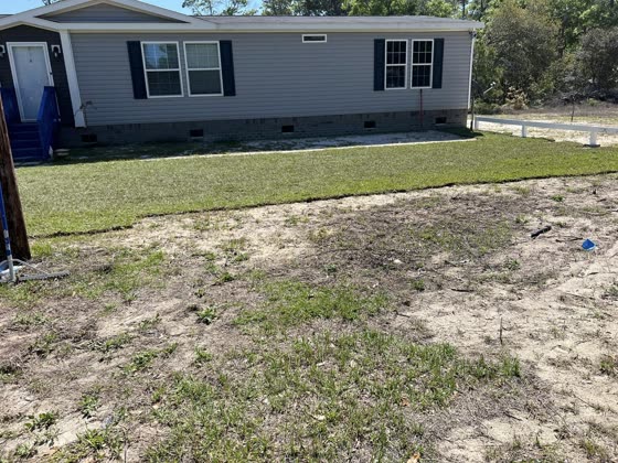 New sod strip at a home